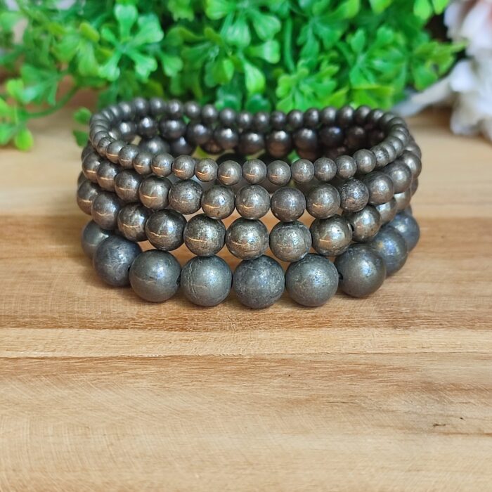 bracelets-pyrite-perles-8mm-6mm-4mm