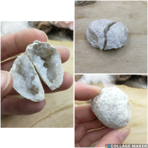 mini géode en cristal de roche