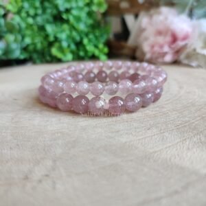 bracelets-quartz-fraise-framboise-perles-6mm-8mm-10mm