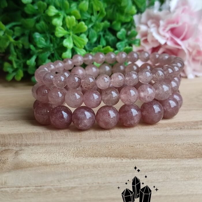 bracelets-quartz-fraise-framboise-perles-6mm-8mm-10mm