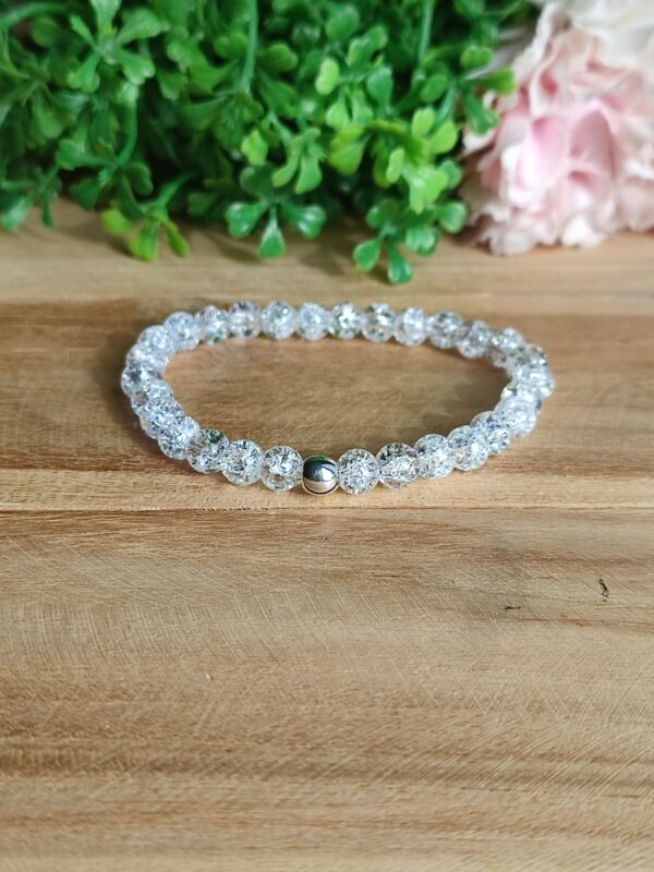 Bracelets en cristal de roche craquelé – Image 2