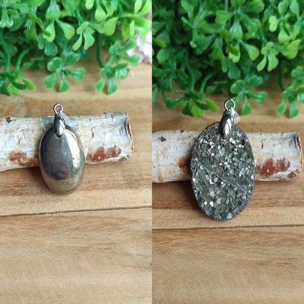 Pendentifs en pyrite - 9 modèles au choix
