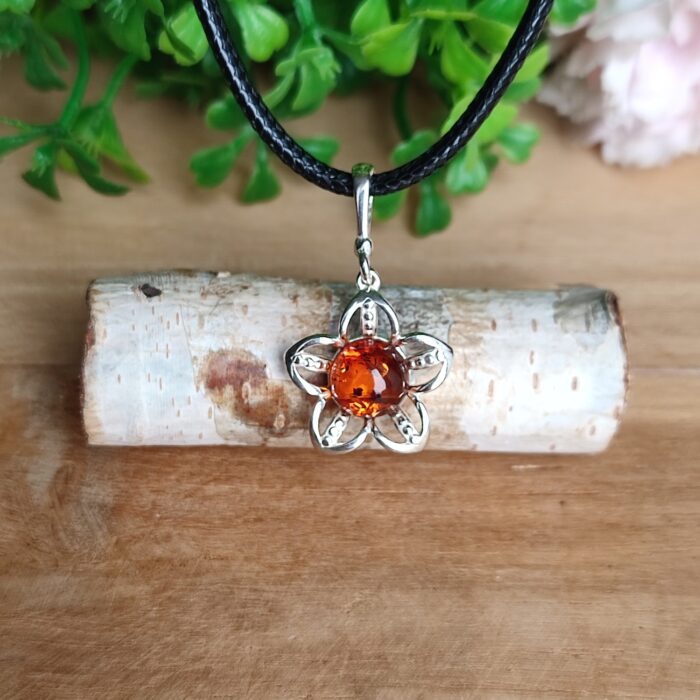 pendentif-ambre-fleur-argent