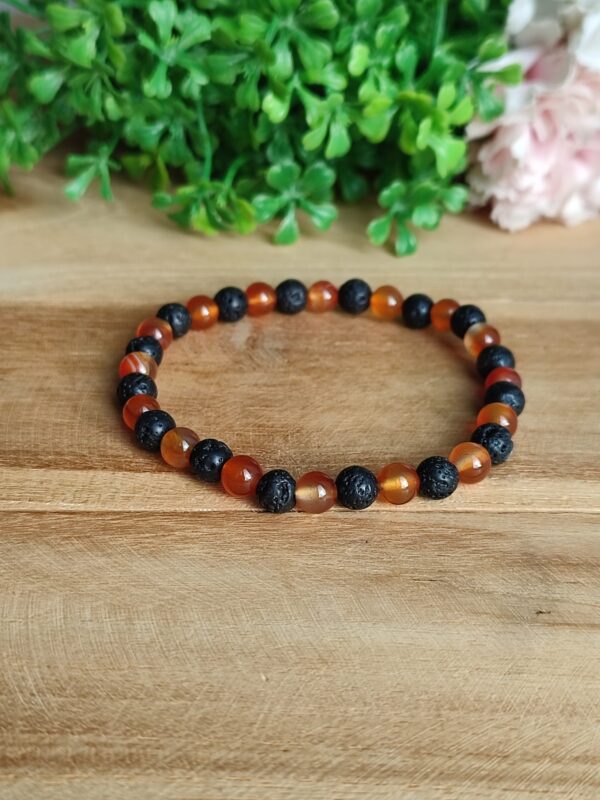 bracelet-cornaline-pierre-de-lave-6mm