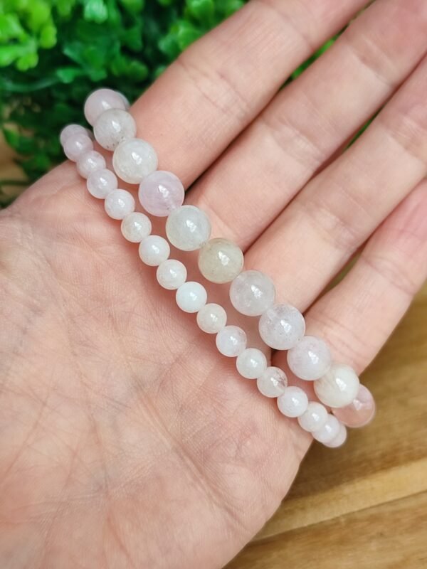 💗 Bracelet en Morganite – Perles 6mm, 8mm ou Chips – Image 3