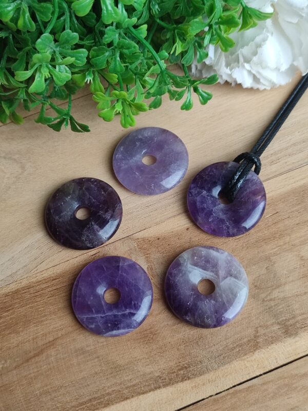 Pendentif donut en améthyste