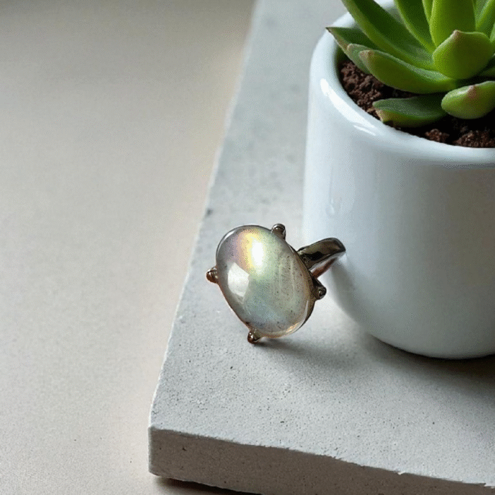 Bague en labradorite