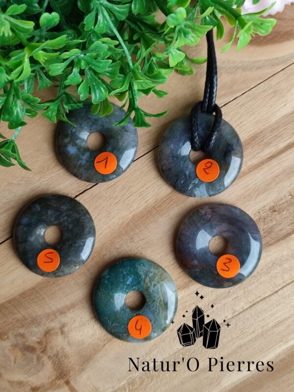 Pendentif donut en agate indienne – Image 2