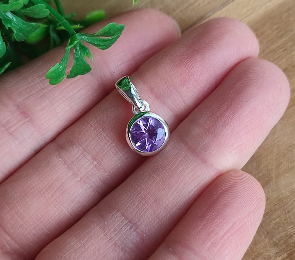 Pendentif Tanzanite bleue et améthyste violette, en argent Sterling 925