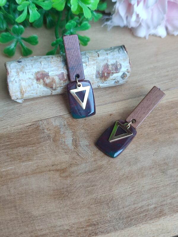 Boucles d'oreilles en jaspe héliotrope – Image 2
