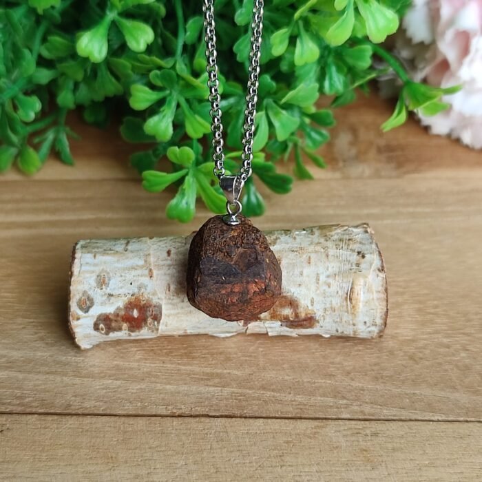 ⚒️ Pendentif Goethite à Pyrite – Attache Argent 925 (1,5 cm)