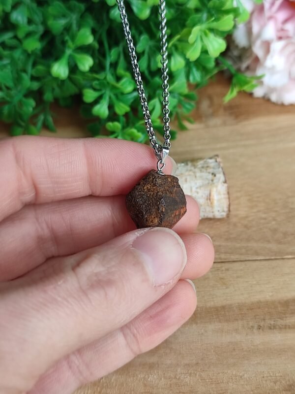 ⚒️ Pendentif Goethite à Pyrite – Attache Argent 925 (1,5 cm) – Image 2