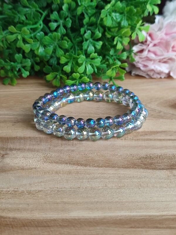 💎 Bracelet en Cristal de Roche Aqua Aura
