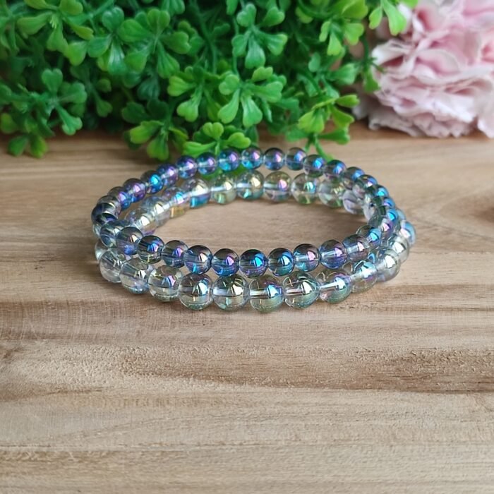 💎 Bracelet en Cristal de Roche Aqua Aura