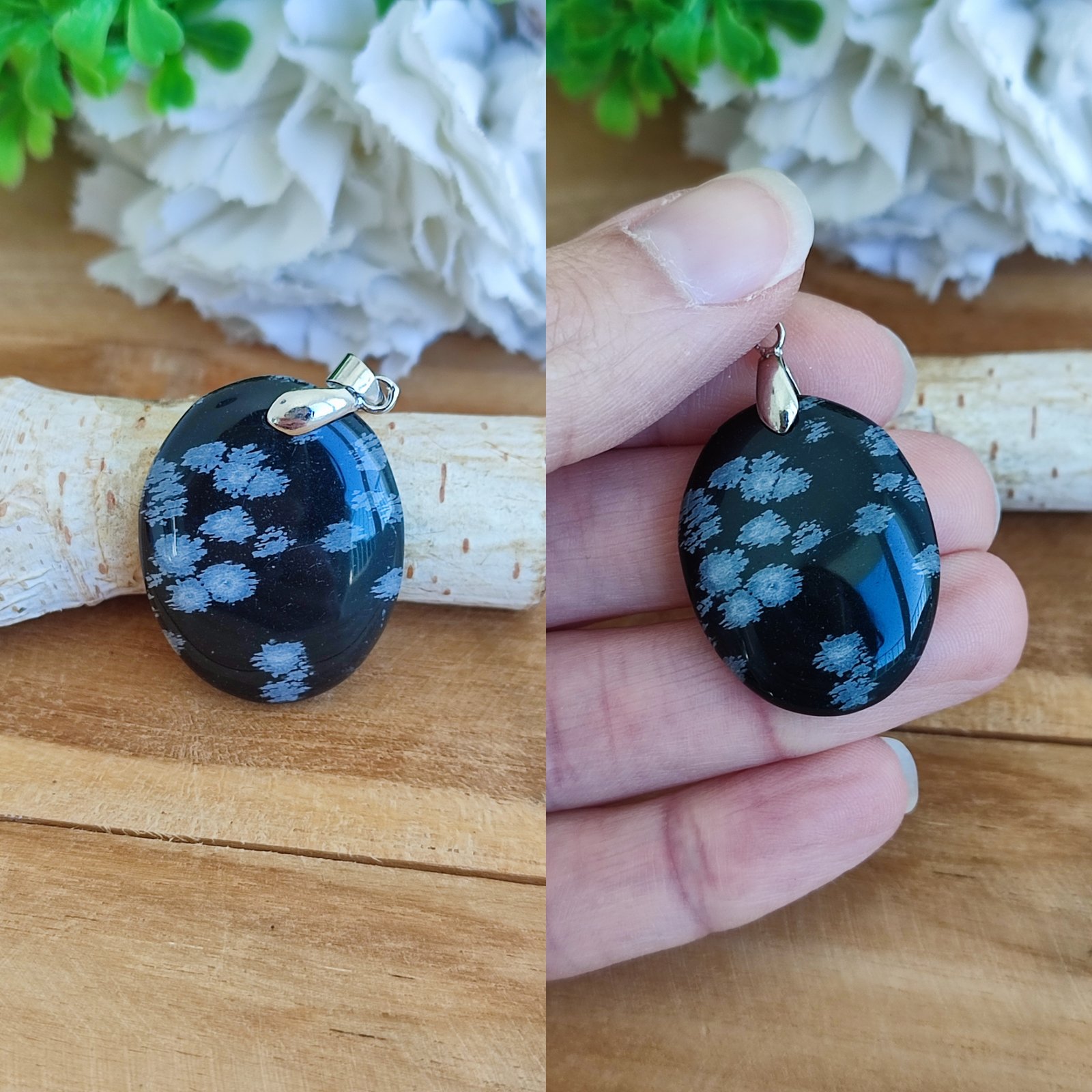 Pendentif Galet Plat En Smaragdite – Pierre Naturelle De Corse, Bélière Acier Inox – Bijou Unique Et Naturel