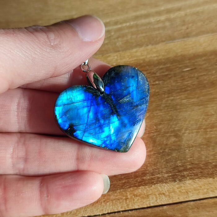 Pendentif labradorite coeur
