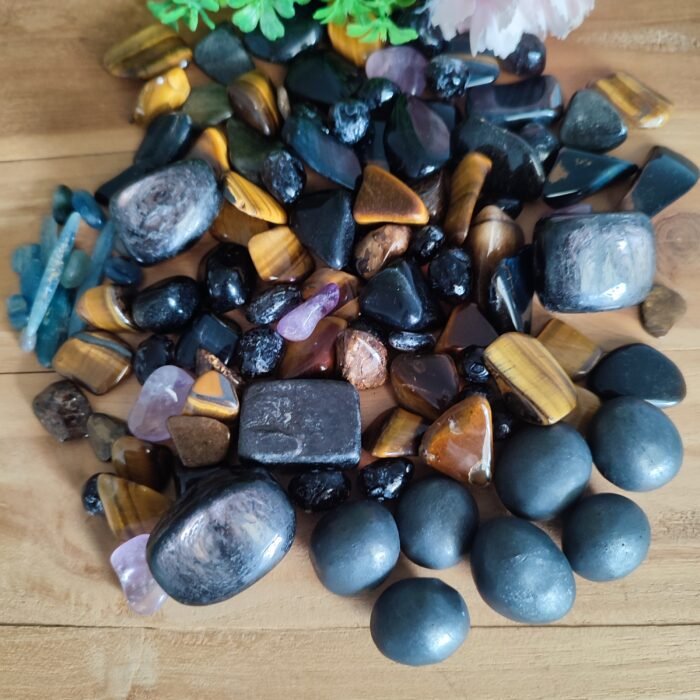 [LOT LIQUIDATION] 500g de Pierres Roulées + 4 Grosses Hypersthènes + Cadeau